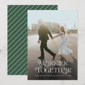 Elegant Merrier, gezins- of Pas getrouwd-gehoorapp Feestdagenkaart (Voorkant / Achterkant)