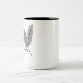 Elegant Merry And Bright Minimalist Holiday Card Tweekleurige Koffiemok (Center)