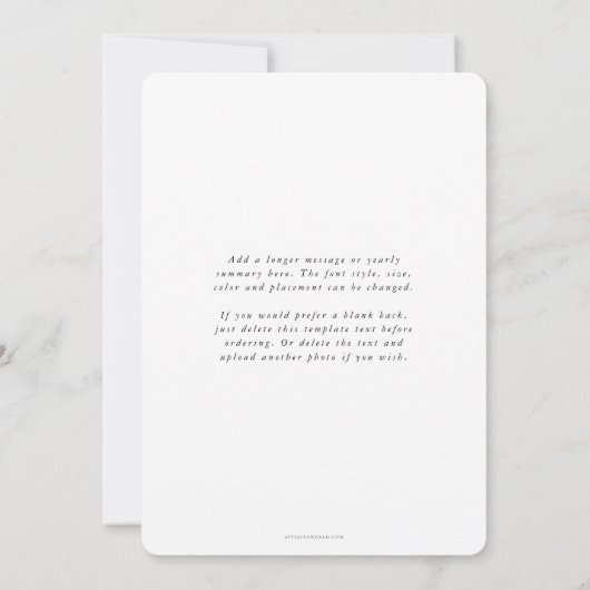 Elegant Merry Black Typographic Script Feestdagenkaart (Achterkant)