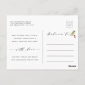 Elegant Merry & Bright 4 Photo Holiday Briefkaart (Achterkant)