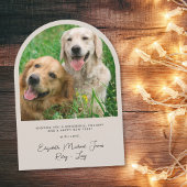 Elegant Merry Bright Arch Foto Kerst Kaart