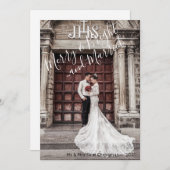 Elegant Merry & Bright en met Kerstmis Feestdagenkaart (Voorkant / Achterkant)