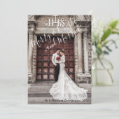 Elegant Merry & Bright en met Kerstmis Feestdagenkaart (Staand voorkant)