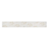 Elegant Merry & Bright Gold Script Christmas Grosgrain Lint (Voorkant)