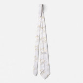 Elegant Merry & Bright Gold Script Tie Stropdas (Achterkant)
