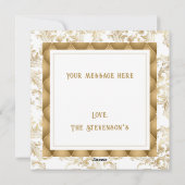 Elegant Merry & Bright Photo Gold Feestdagenkaart (Achterkant)
