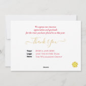 Elegant Merry Christm Corporate Business Logo Feestdagenkaart (Achterkant)