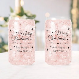 Elegant Merry Christmas and Happy New Year Blikvorm Glas