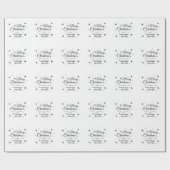 Elegant Merry Christmas and Happy New Year Cadeaupapier (Vlak)