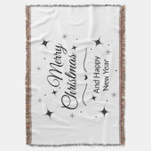 Elegant Merry Christmas and Happy New Year Deken (Voorkant Verticaal)
