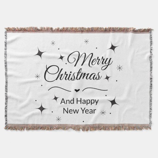 Elegant Merry Christmas and Happy New Year Deken (Voorkant)