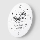 Elegant Merry Christmas and Happy New Year Grote Klok (Hoek)