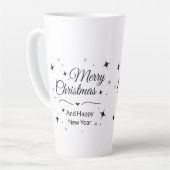 Elegant Merry Christmas and Happy New Year  Latte Mok (Linkerhoek)