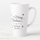Elegant Merry Christmas and Happy New Year Latte Mok (Rechts)
