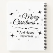 Elegant Merry Christmas and Happy New Year Notitieboek (Achterkant)