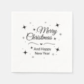 Elegant Merry Christmas and Happy New Year Servet (Voorkant)