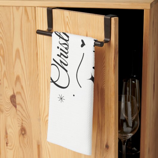 Elegant Merry Christmas and Happy New Year Theedoek (Derde Gevouwen)