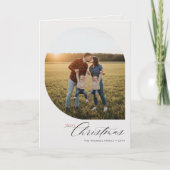 Elegant Merry Christmas Arch Family Photo Collage Feestdagen Kaart (Voorkant)