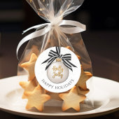 Elegant Merry Christmas Bauble Ronde Sticker