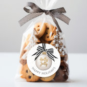 Elegant Merry Christmas Bauble Ronde Sticker