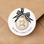 Elegant Merry Christmas Bauble Ronde Sticker<br><div class="desc">Elegante Merry Christmas Bauble Classic ronde Sticker.</div>