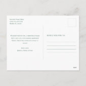 Elegant Merry Christmas Botanical Greenery Feestdagenkaart (Achterkant)