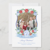 Elegant Merry Christmas Botanical Lijst Afbeelding Feestdagenkaart (Voorkant)