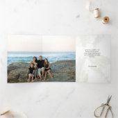 Elegant Merry Christmas Botanical Non-Photo Drieluik Kaart (Binnen)