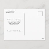 Elegant Merry Christmas Calligraphy 1-Photo Feestdagenkaart (Achterkant)