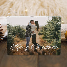Elegant Merry Christmas Calligraphy Script Fotoblokken