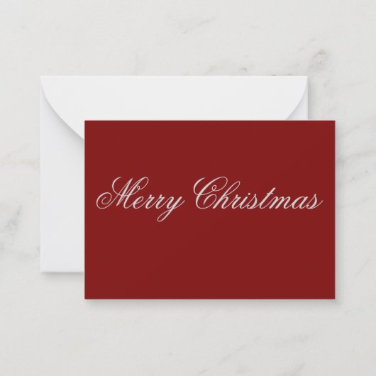 Elegant Merry Christmas Card 2026 | Holiday Greeti Notitiekaartje (Achterkant)