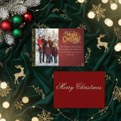 Elegant Merry Christmas Card 2026 | Holiday Greeti Notitiekaartje