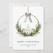 Elegant Merry Christmas Compositie Corporate Feestdagenkaart (Voorkant)