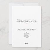 Elegant Merry Christmas Compositie Corporate Feestdagenkaart (Achterkant)