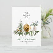 Elegant Merry Christmas Compositie Corporate Feestdagenkaart (Staand voorkant)
