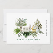 Elegant Merry Christmas Compositie Corporate Feestdagenkaart (Voorkant)