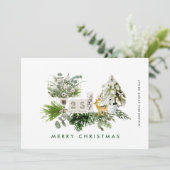 Elegant Merry Christmas Compositie Corporate Feestdagenkaart (Staand voorkant)