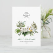 Elegant Merry Christmas Compositie Corporate Feestdagenkaart (Staand voorkant)