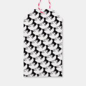 Elegant Merry Christmas cursief script zwart wit Cadeaulabel (Achterkant)