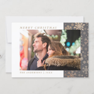 Elegant Merry Christmas Custom Foto Vakantie Kaart