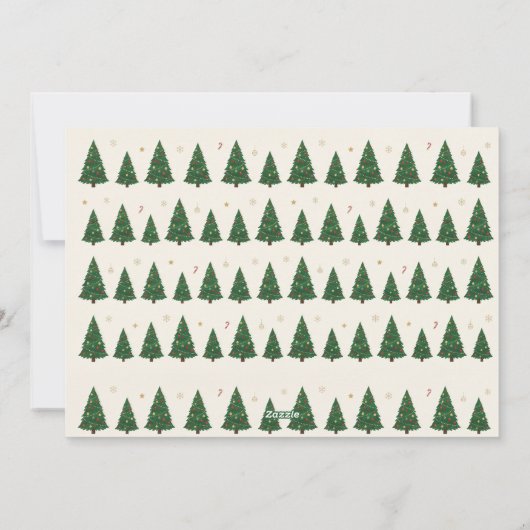 Elegant Merry Christmas Family 3 Photos Flat Card Feestdagenkaart (Achterkant)