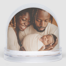 Elegant Merry Christmas Family Photo Sneeuwbol