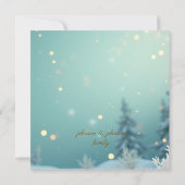 Elegant Merry Christmas Flat Card | Minimal Gold Kaart (Achterkant)