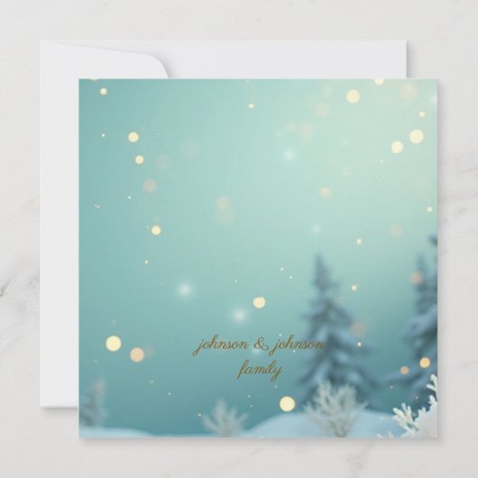 Elegant Merry Christmas Flat Card | Minimal Gold Kaart (Achterkant)