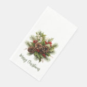 Elegant Merry Christmas Garland Paper Guest Towels Servet (Hoek)