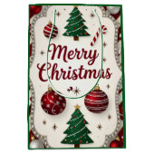 Elegant Merry Christmas Gift Bag Medium Cadeauzakje (Voorkant)