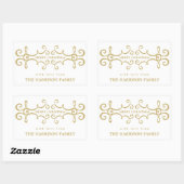 Elegant Merry Christmas Gift Label / Wit Goud (Vel)