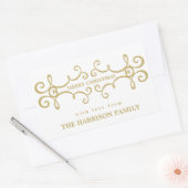 Elegant Merry Christmas Gift Label / Wit Goud (Envelop)