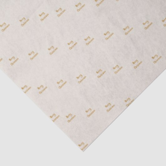 Elegant Merry Christmas Gold Script Tissue Paper Tissuepapier (Detail)