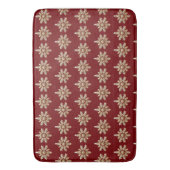 Elegant Merry Christmas Gold Snowflake kerstfeest Badmat (Voorkant Verticaal)
